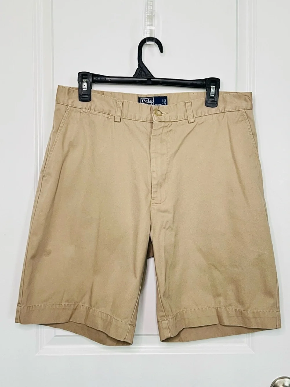 Polo Ralph Lauren Short Mens 34 Beige Prospect Chino Flat Front Summer Pants
